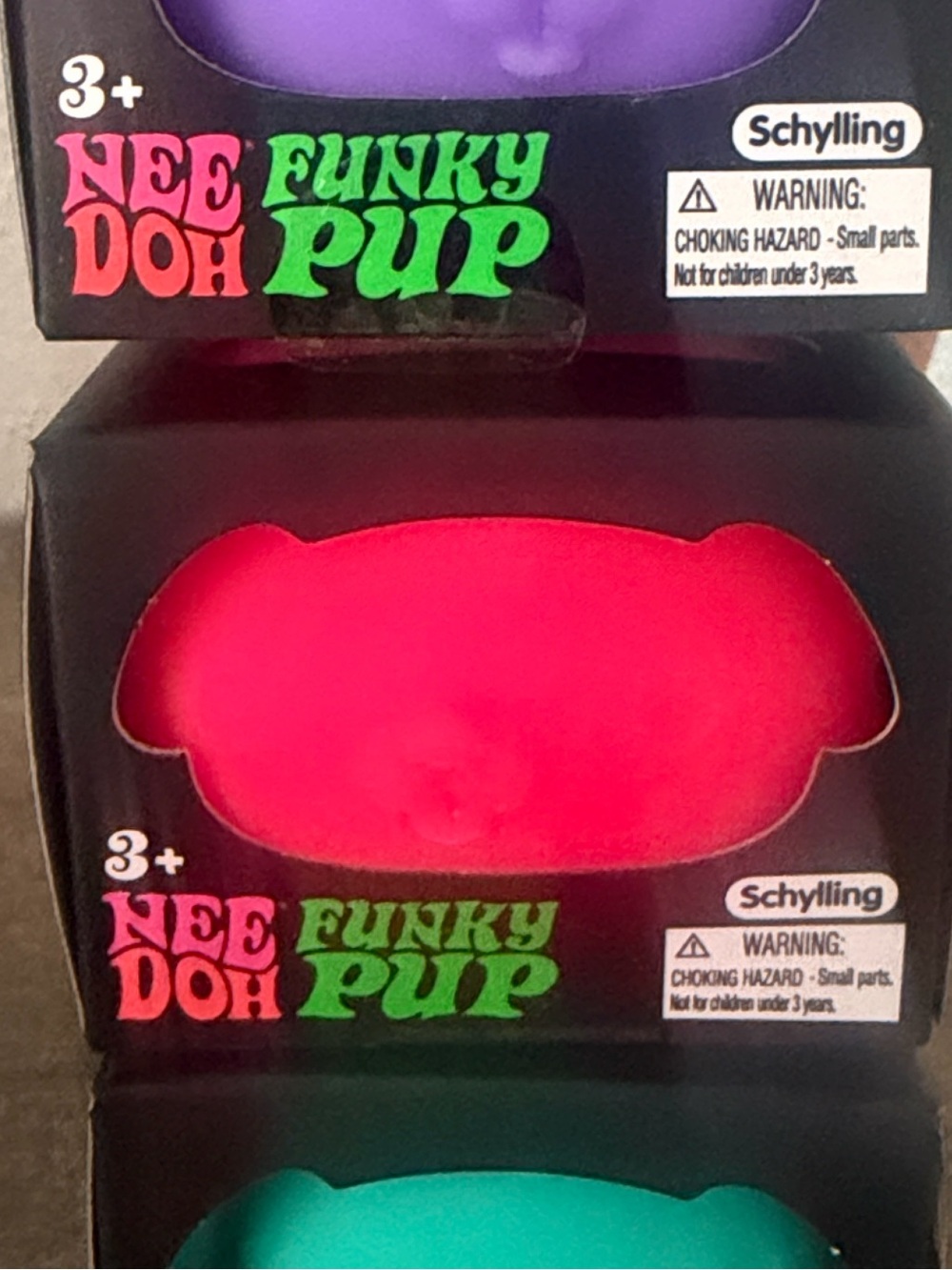 NeeDoh Funky Pup bright Pink sealed box authentic